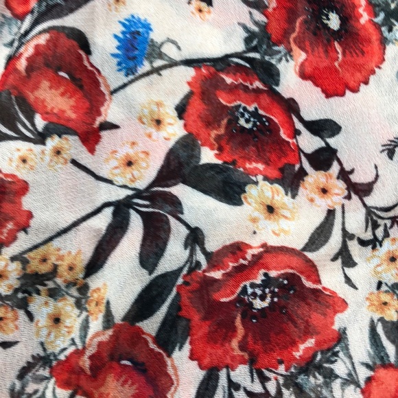 Zara premium denim collected floral top XS - Picture 5 of 5
